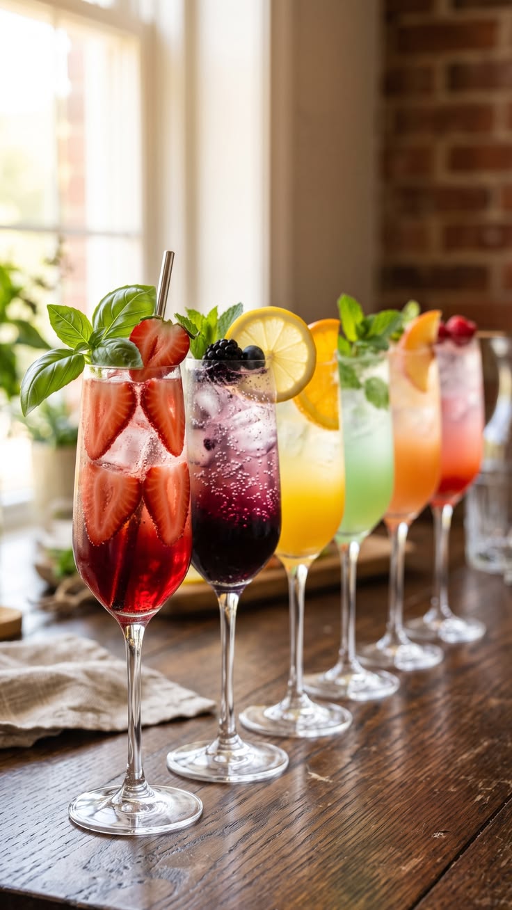 Colorful party drinks
